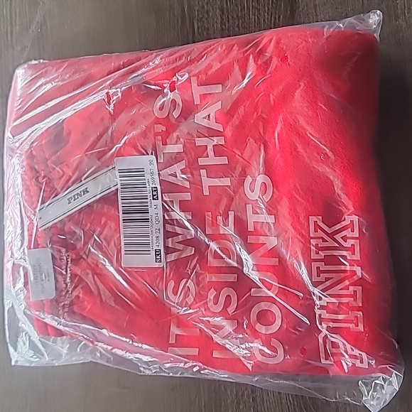 Victoria's secret ivy fleece wide-leg sweatpants RED MEDIUM - Picture 6 of 10